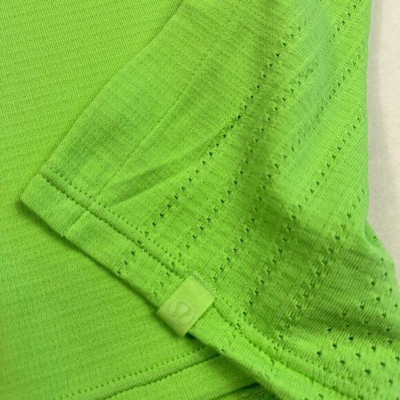 Lululemon Swiftly Tech Cropped Tank Top Sleeveless Neon Green Seamless Size 4 - Picture 8 of 10